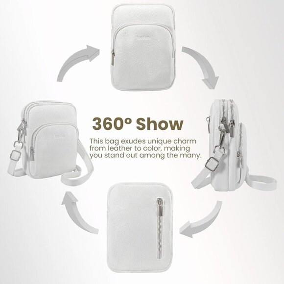 Small Genuine Leather Crossbody Bag for Women Trendy Crossbody Purses with RFID - Picture 6 of 6